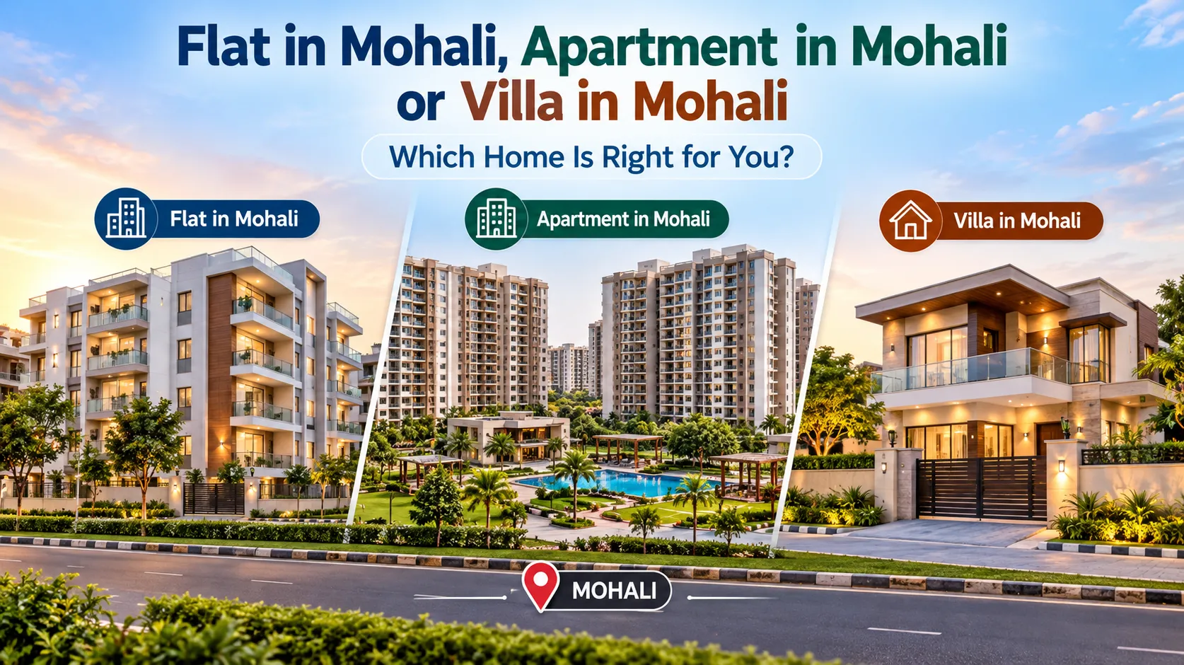 Flat in Mohali, Apartment in Mohali or Villa in Mohali: Which Home Is Right for You?